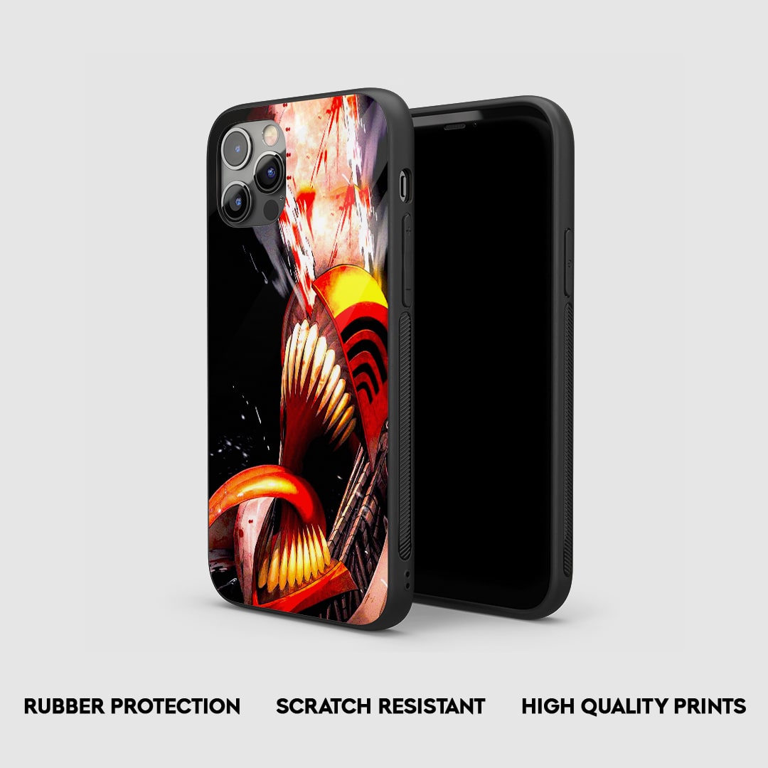 Side angle of Demonic Awakening Chainsaw Man anime armored case