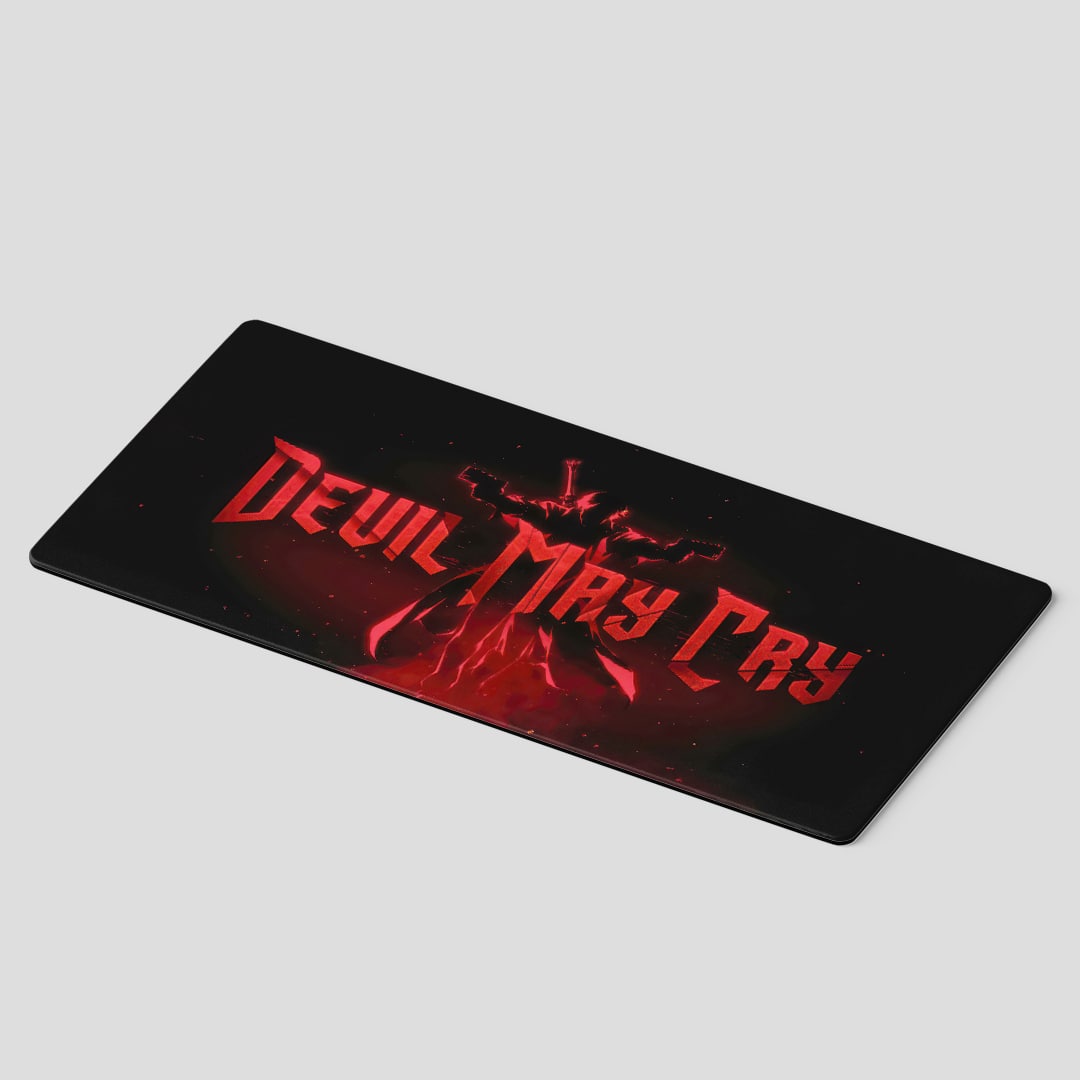 Smooth Devil May Cry themed anime gaming desk mat