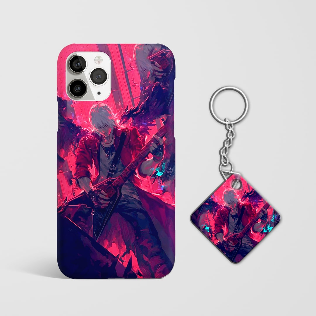 Back design of Devil May Cry Devil Arms Guitar case with Keychain