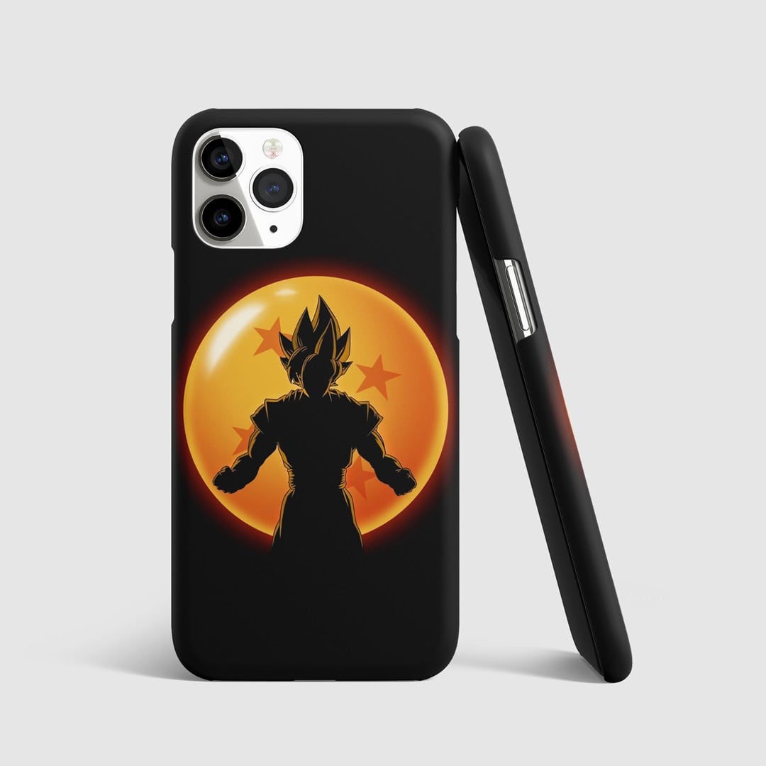 Subtle minimalist design of Dragon Ball on phone cover.