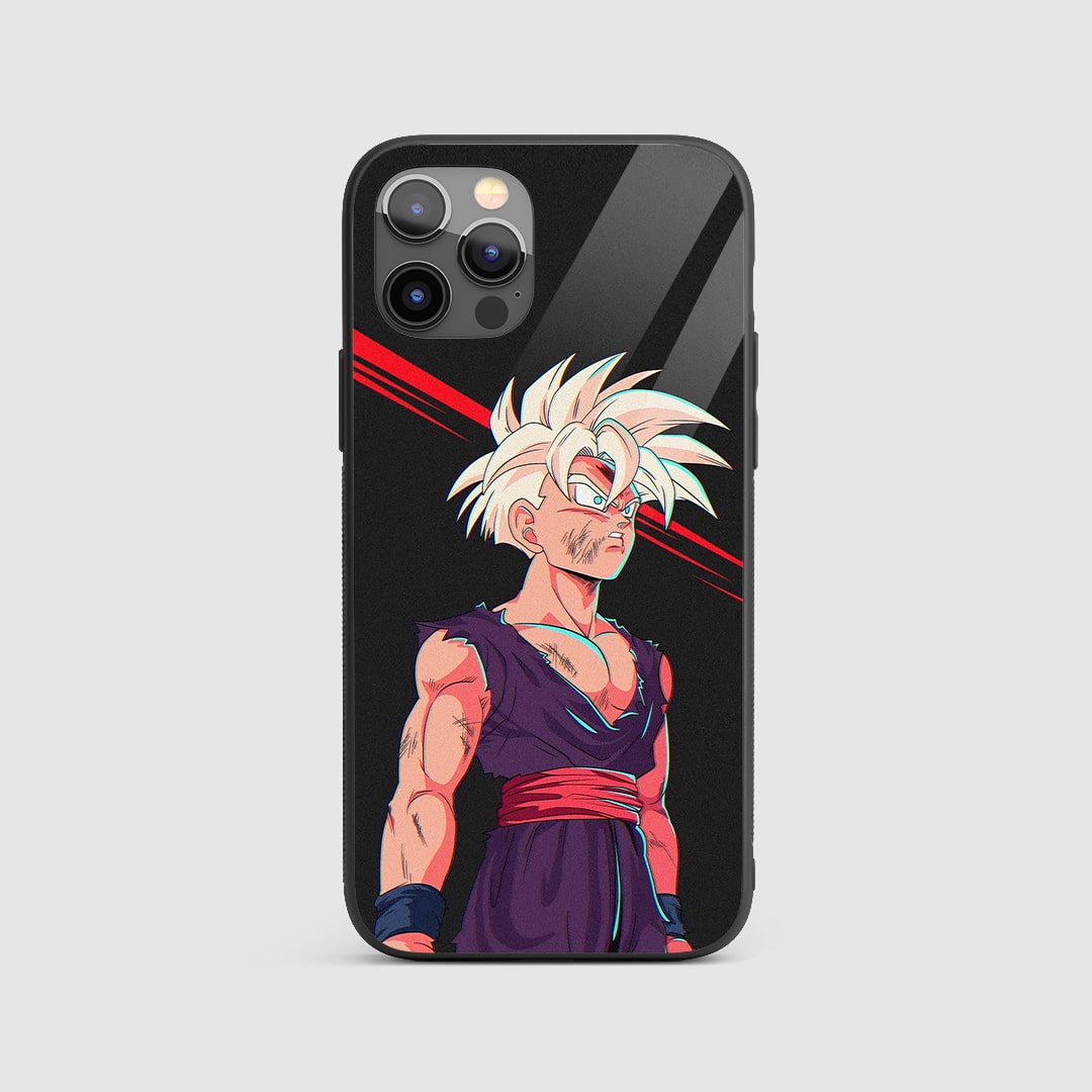 Dragon Ball Gohan Silicone Armored Phone Case featuring Gohan in his powerful Saiyan forms.