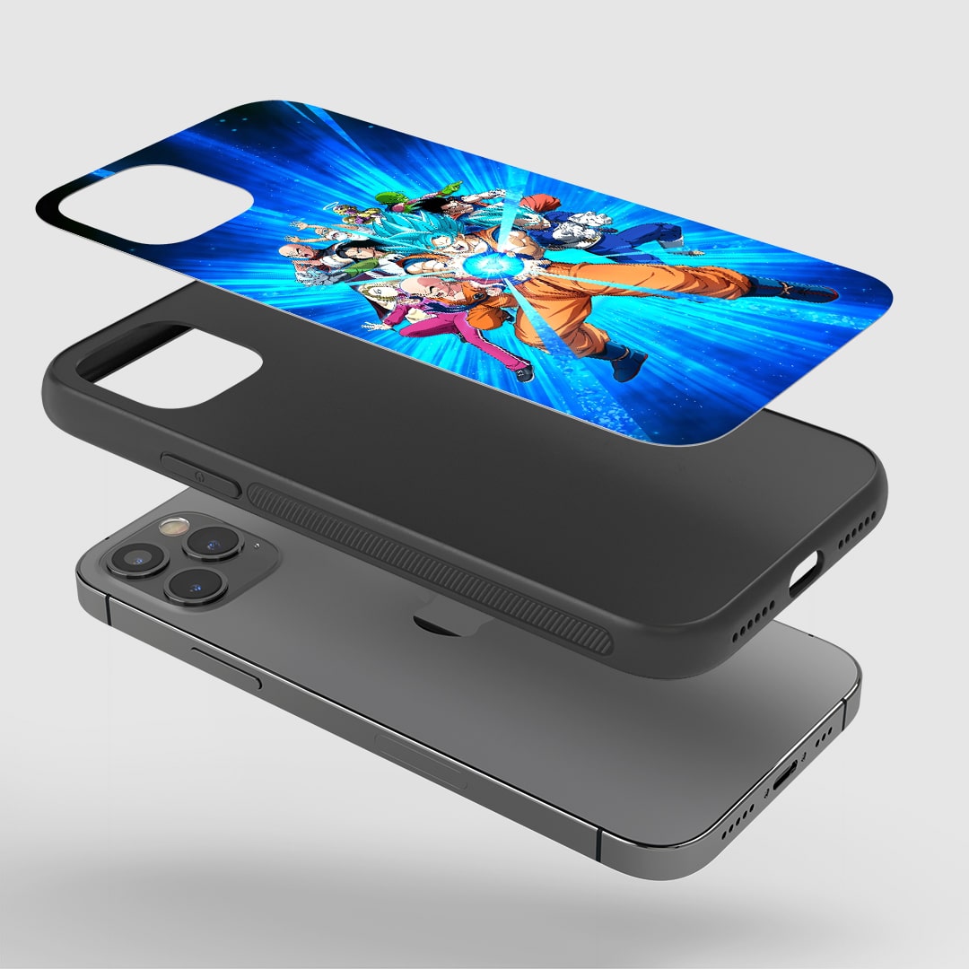 Dragon Ball Z Phone Case installed on a smartphone, offering complete protection and easy access to buttons.