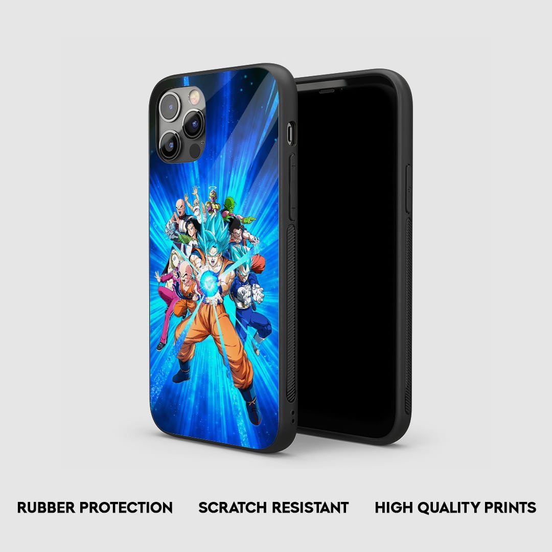 Side view of the Dragon Ball Z Armored Phone Case, emphasizing its thick, protective silicone.