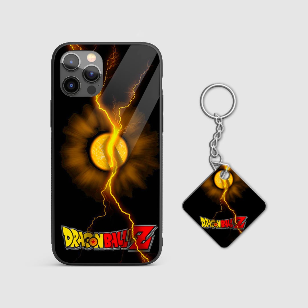 Lightning effect DB anime phone case with Keychain