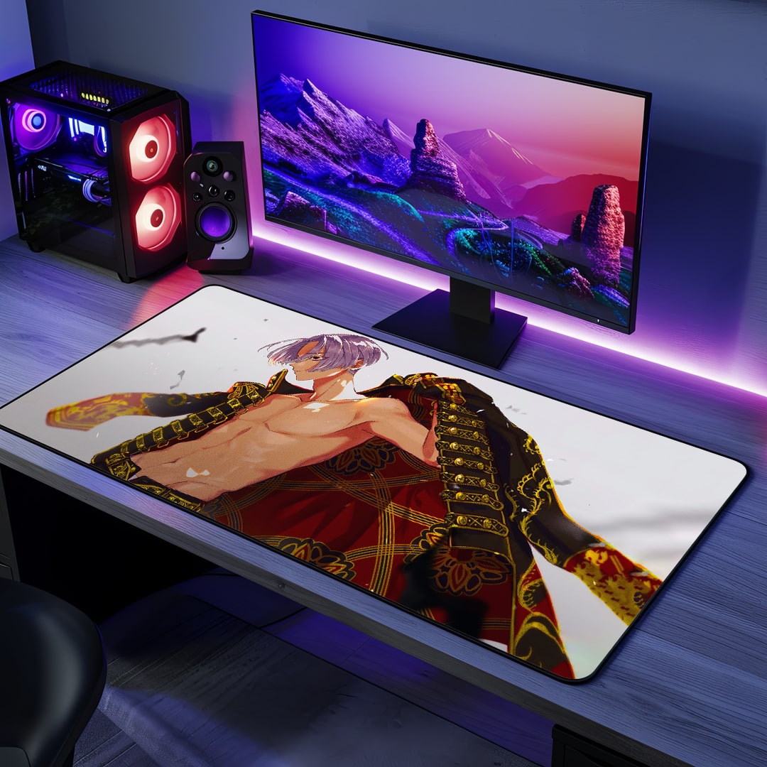 Draken tattooes warrior anime desk mat top view