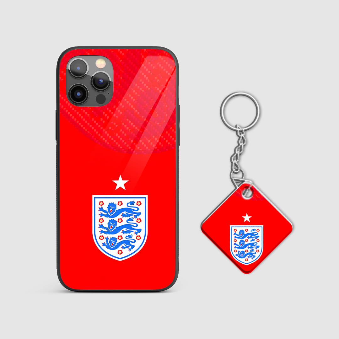 England football silicone armored phone cover with Keychain