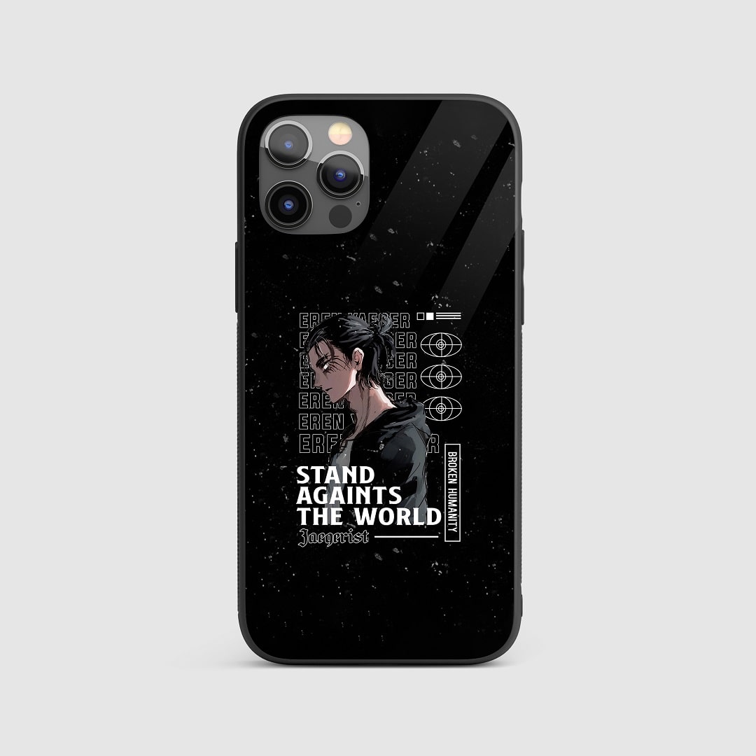 Eren Broken Humanity Silicone Armored Phone Case featuring striking artwork of Eren Yeager.