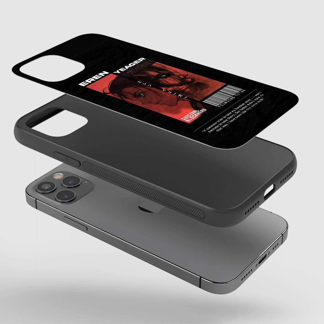 Eren Founding Titan Phone Case installed on a smartphone, offering robust protection and a majestic design.