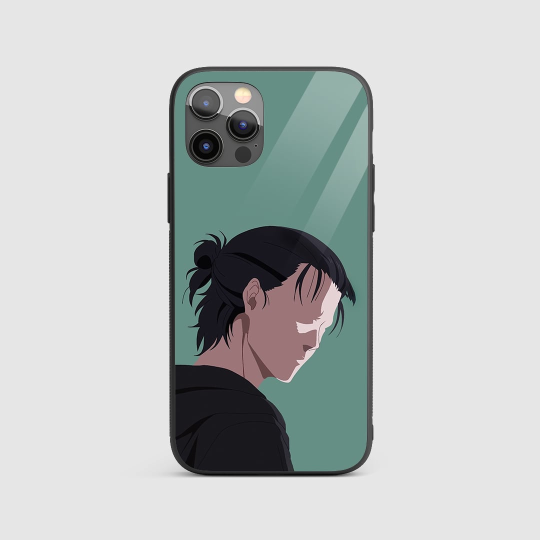 Eren Minimal Silicone Armored Phone Case featuring sleek artwork of Eren Yeager.