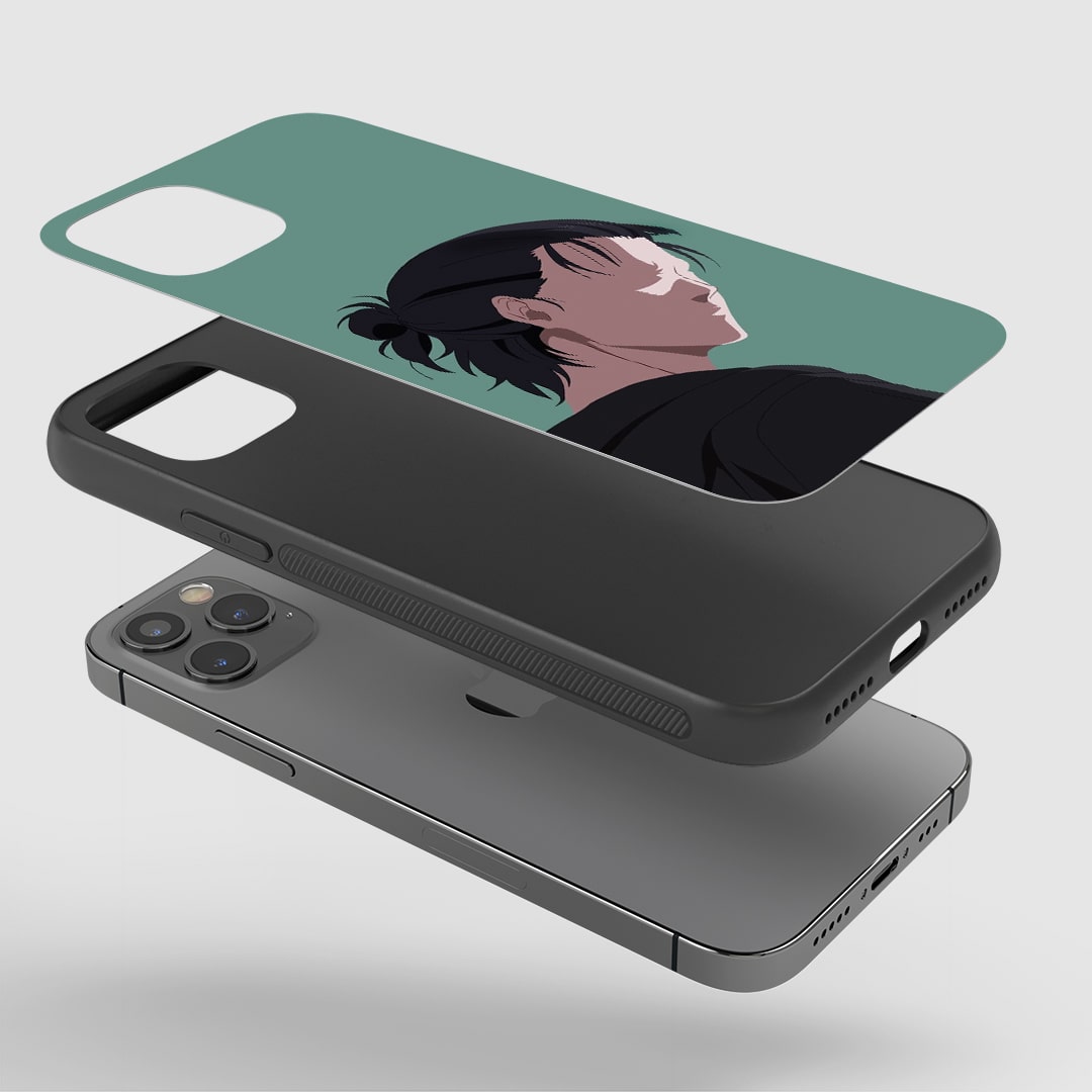 Eren Minimal Phone Case installed on a smartphone, offering robust protection and a sleek design.