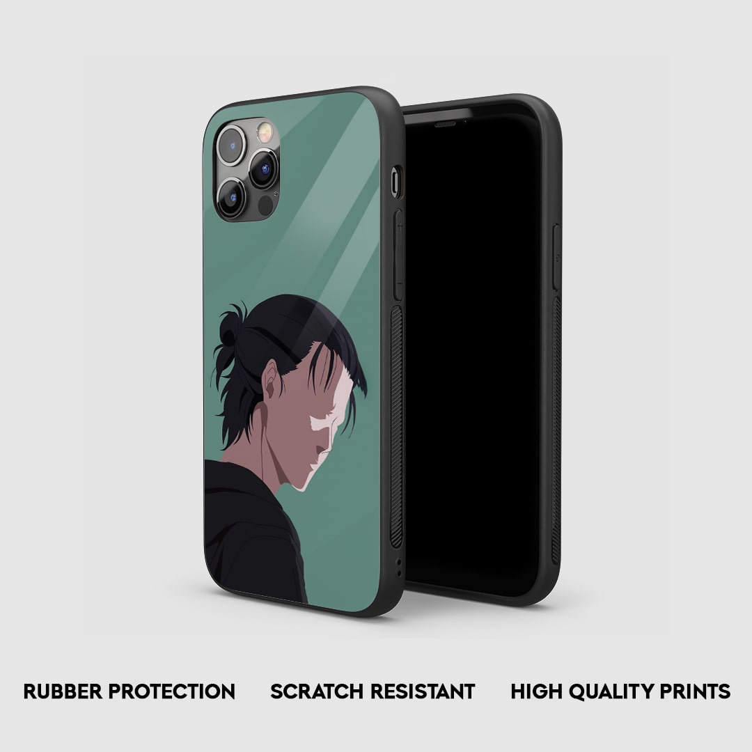 Side view of the Eren Minimal Armored Phone Case, highlighting its thick, protective silicone material.