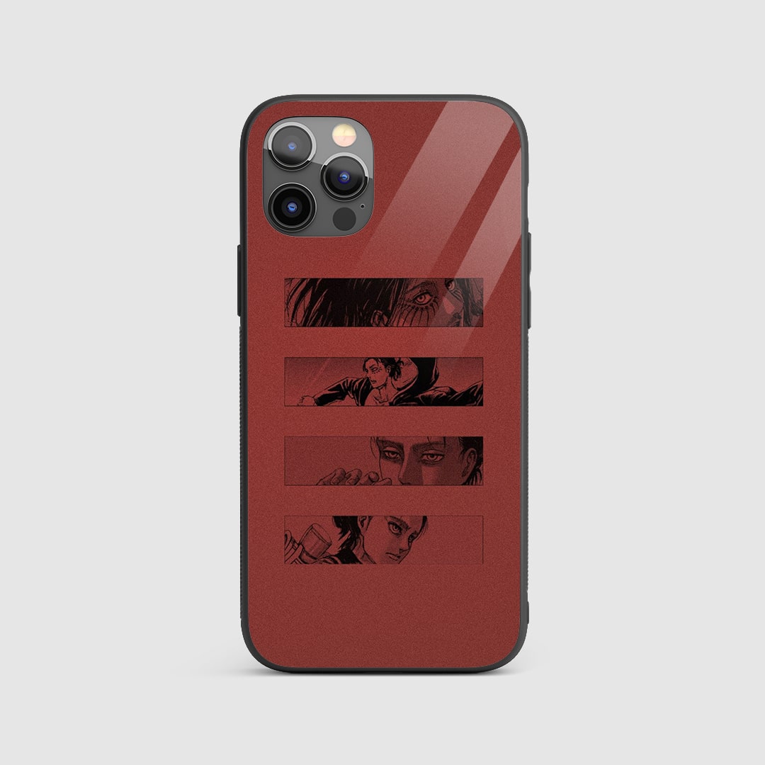 Eren Revolution Silicone Armored Phone Case featuring striking artwork of Eren Yeager.