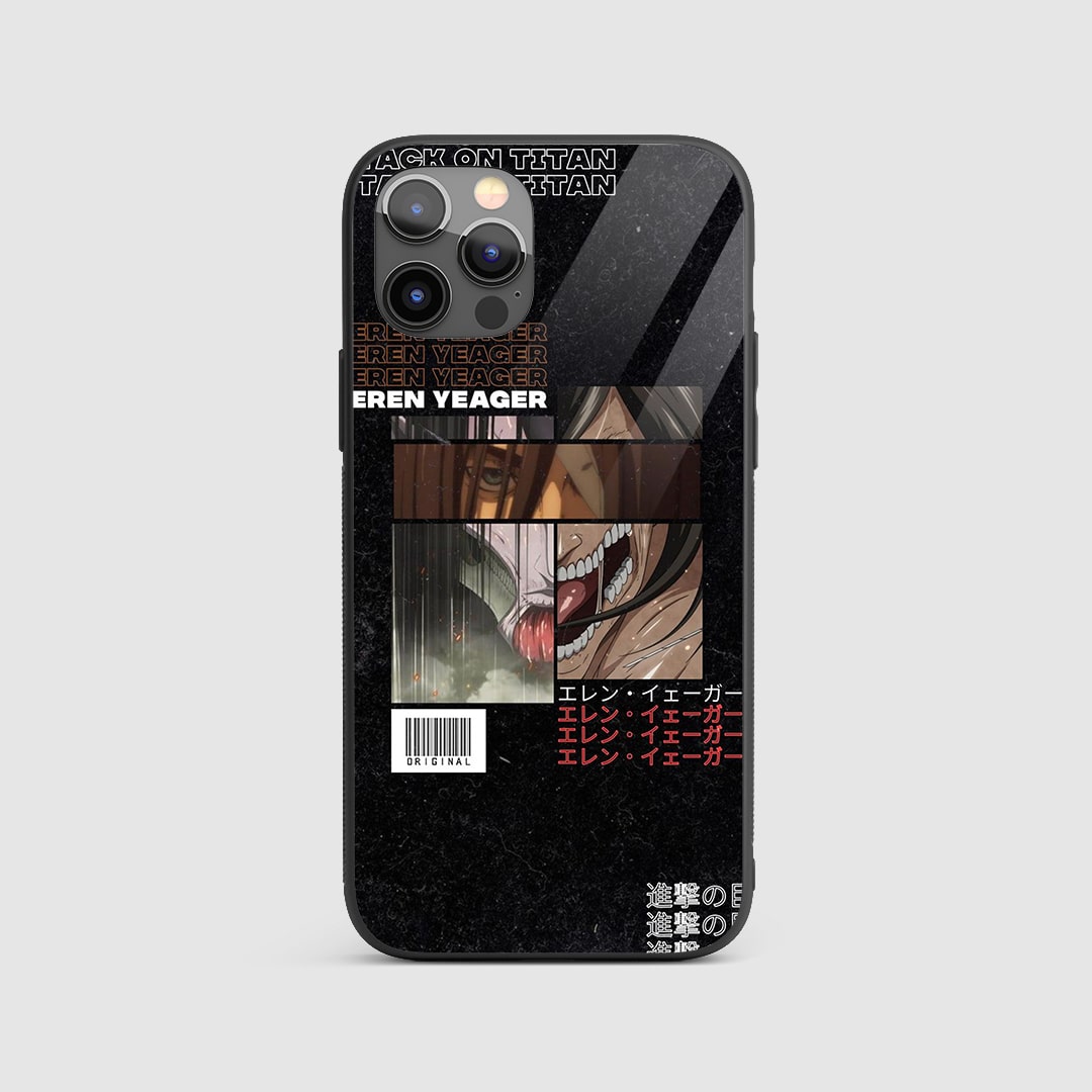 Eren Transformed Silicone Armored Phone Case featuring striking artwork of Eren Yeager's transformation.