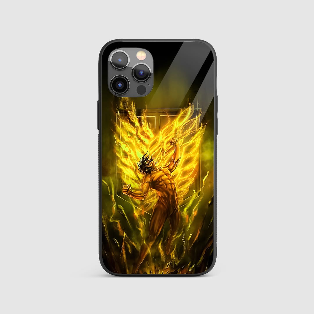 Eren Titan Form Silicone Armored Phone Case with transformation artwork.