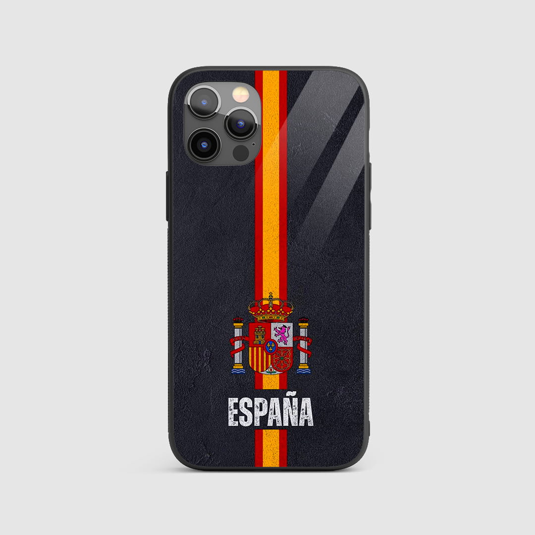 España Stripe Crest silicone armored phone case