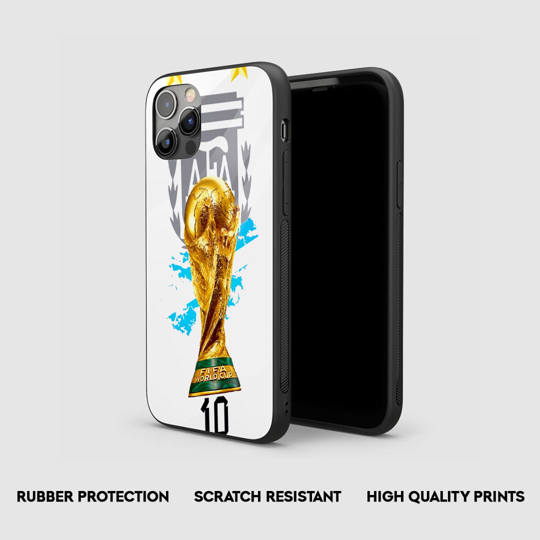World Cup Trophy football silicone phone case