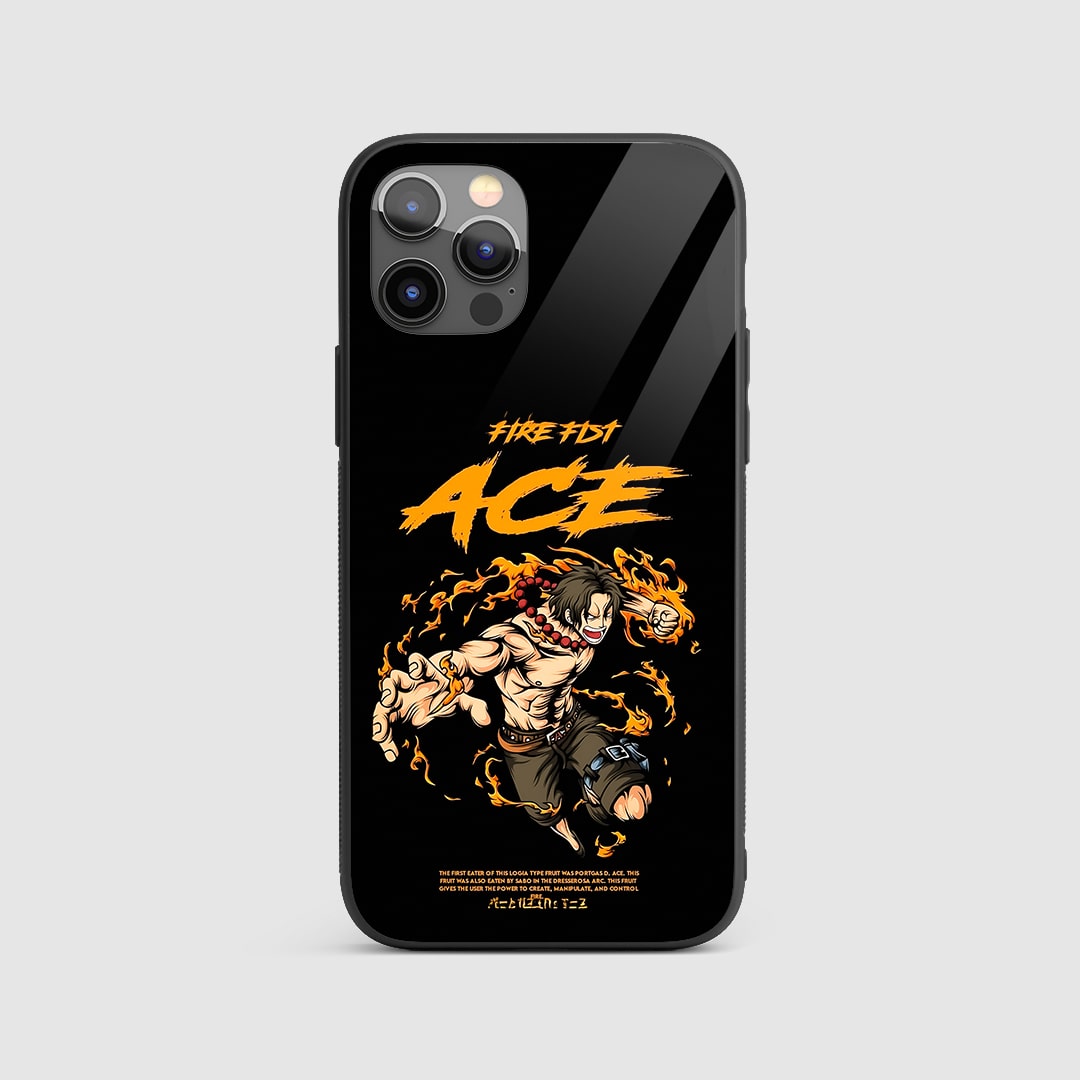 Fire Fist Ace Minimal Silicone Armored Phone Case front view with subtle design.