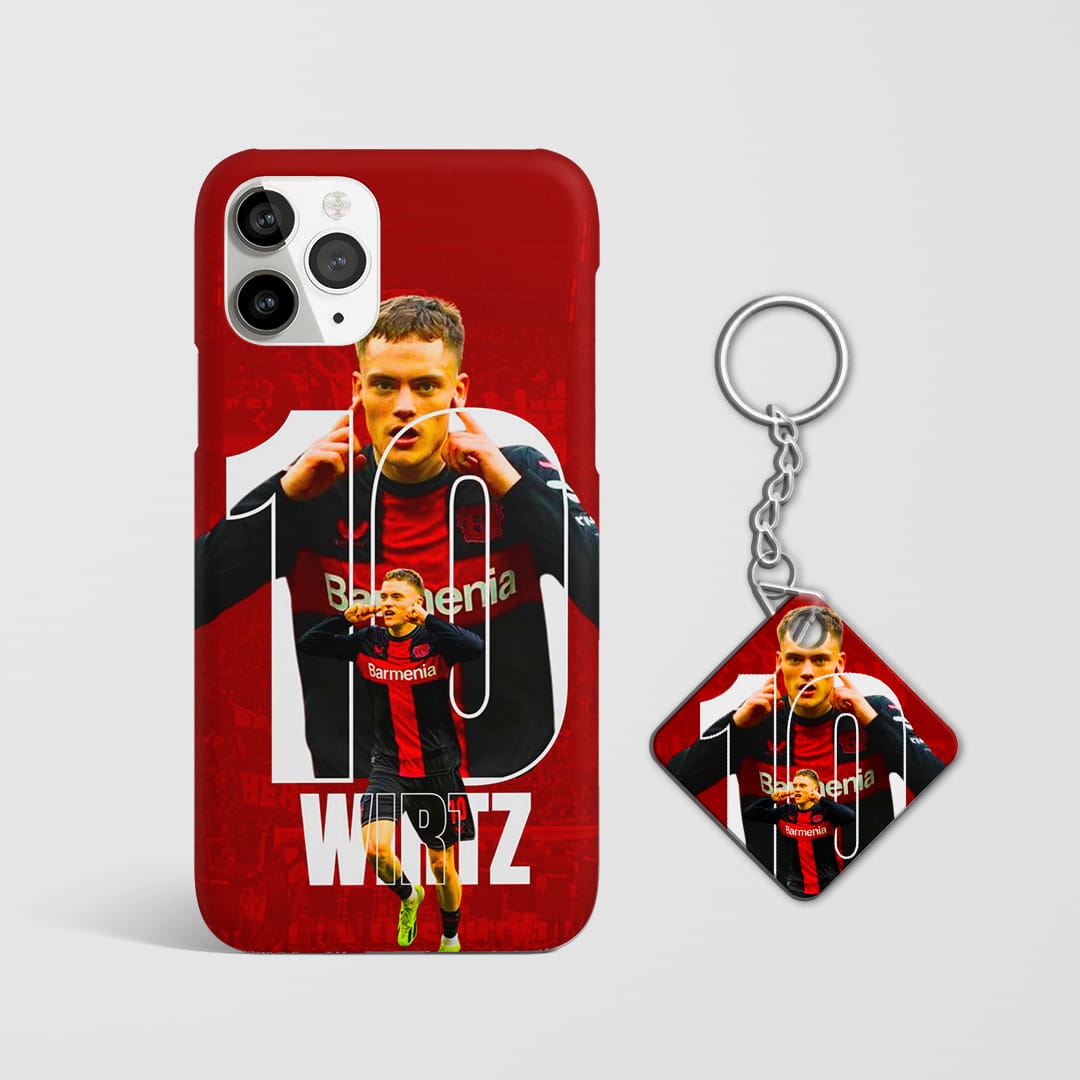 Germany football player mobile phone cover ith Keychain