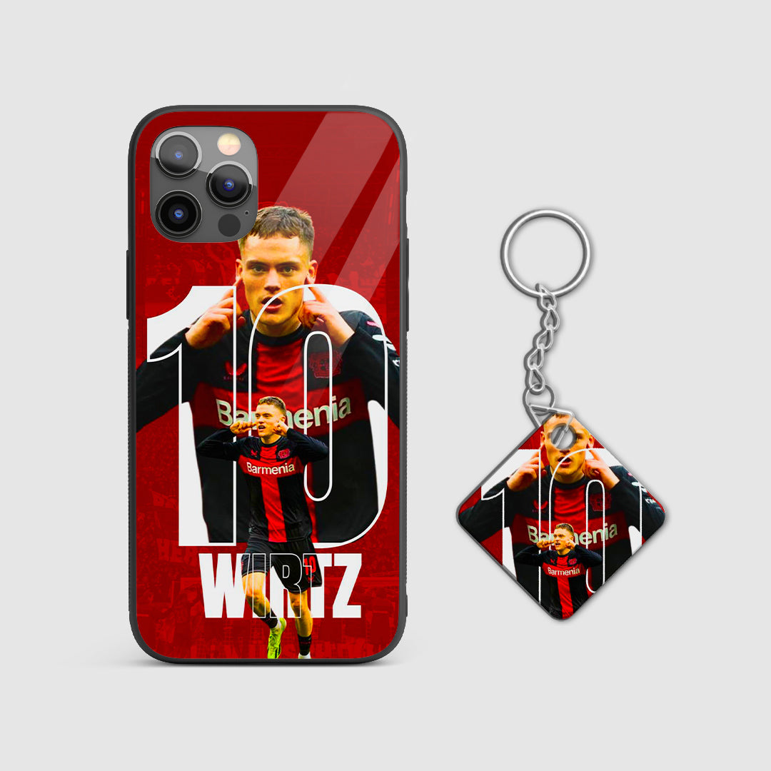 Germany football player protective phone cover with Keychain