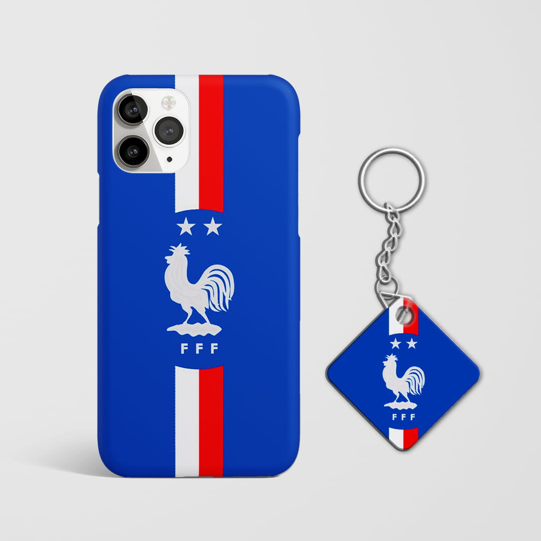 France national team rooster mobile cover with Keychain