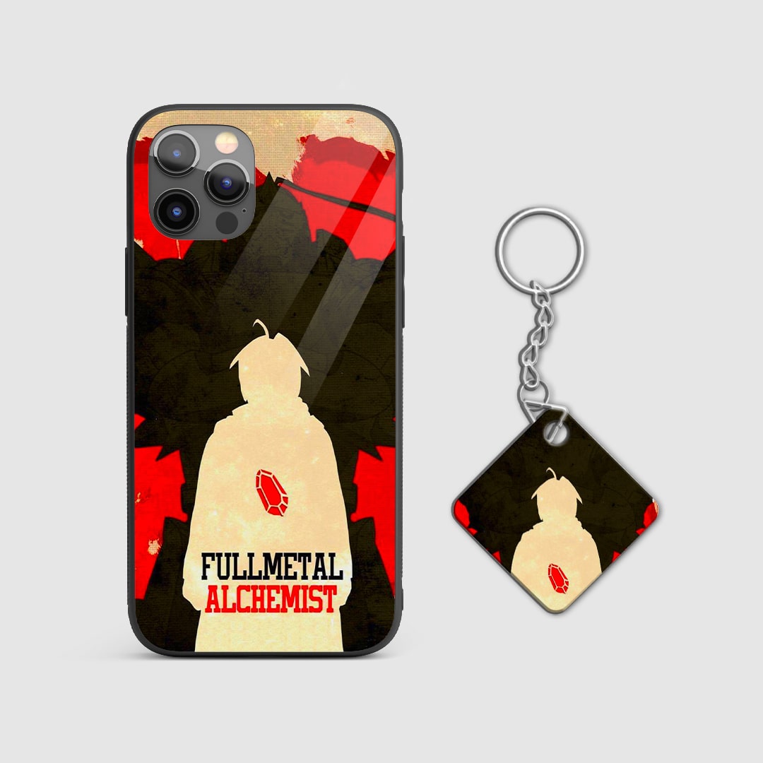 Durable anime armor case with classic FMA design with Keychain