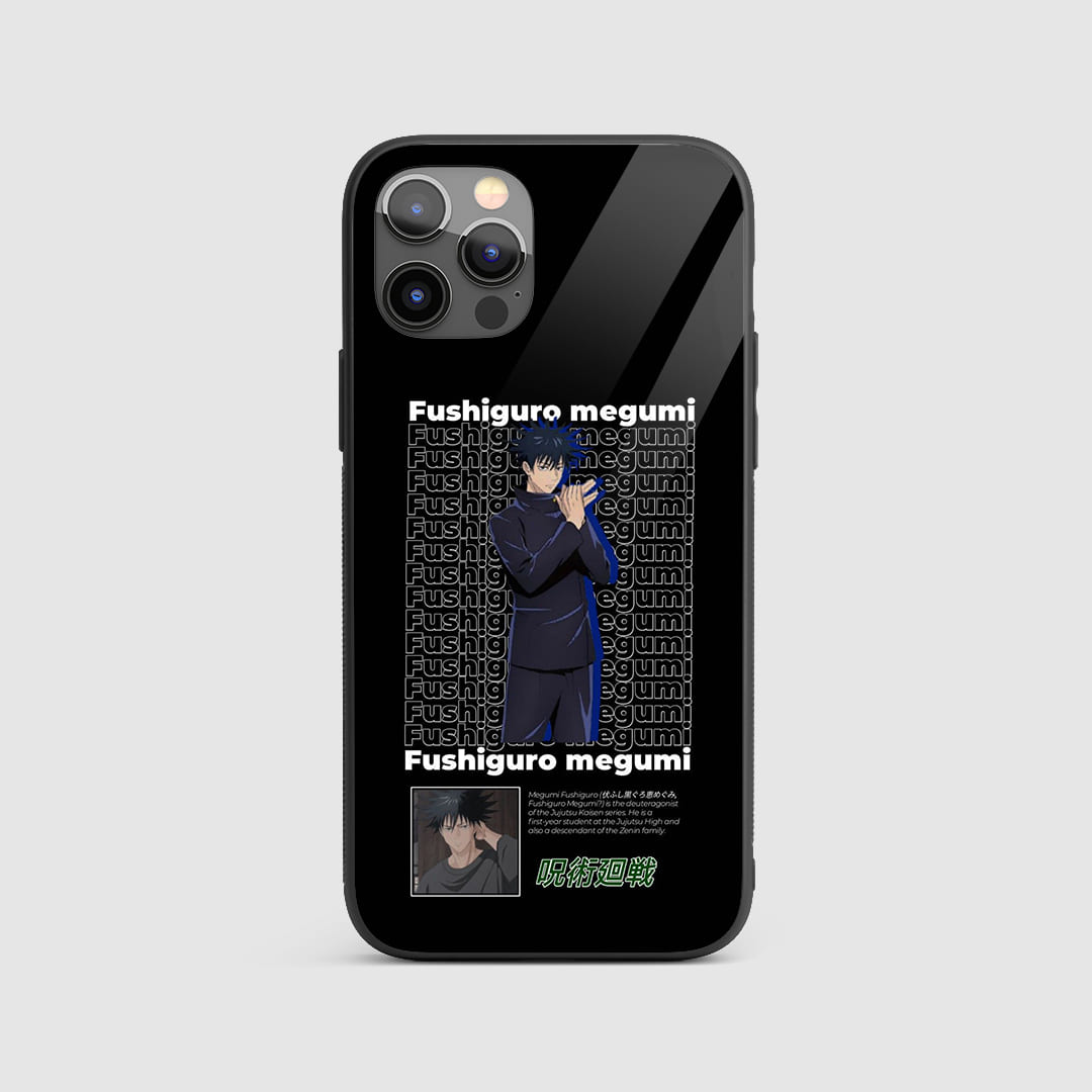 Fushiguro Pattern Silicone Armored Phone Case with stylized shikigami summoning motifs.