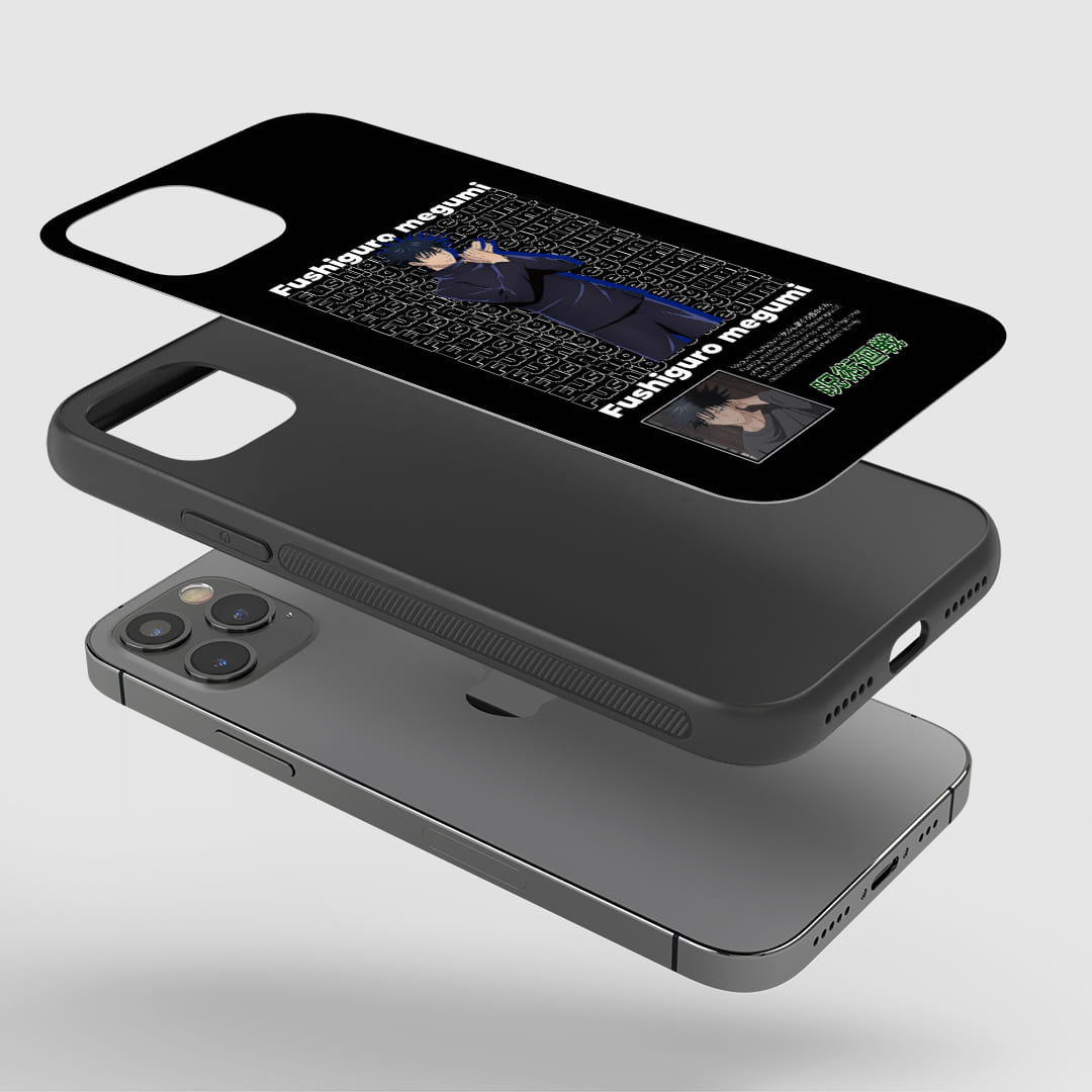 Fushiguro Pattern Phone Case installed on a smartphone, ensuring full functionality of all buttons and ports.