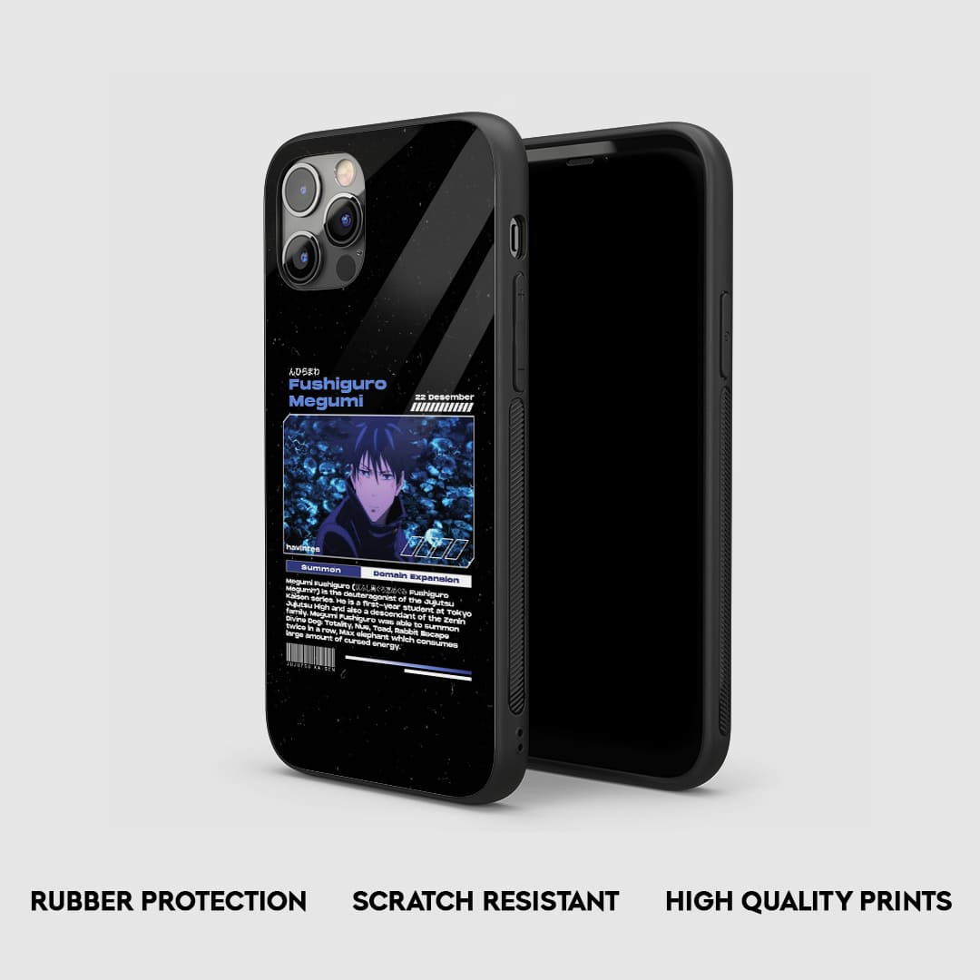 Side view of the Fushiguro Synopsis Armored Phone Case, showcasing its thick, protective silicone
