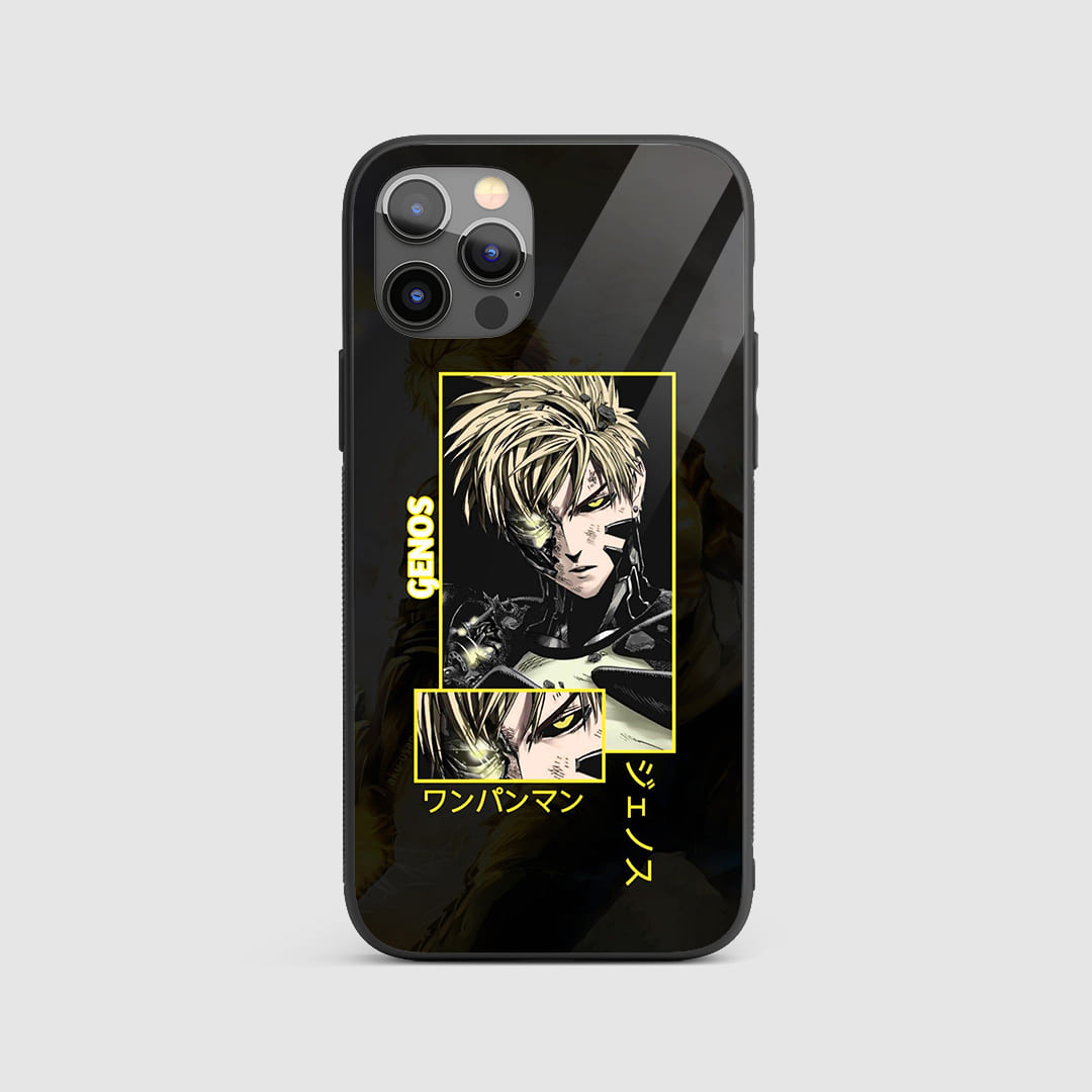 Genos Silicone Armored Phone Case featuring intense artwork of Genos.