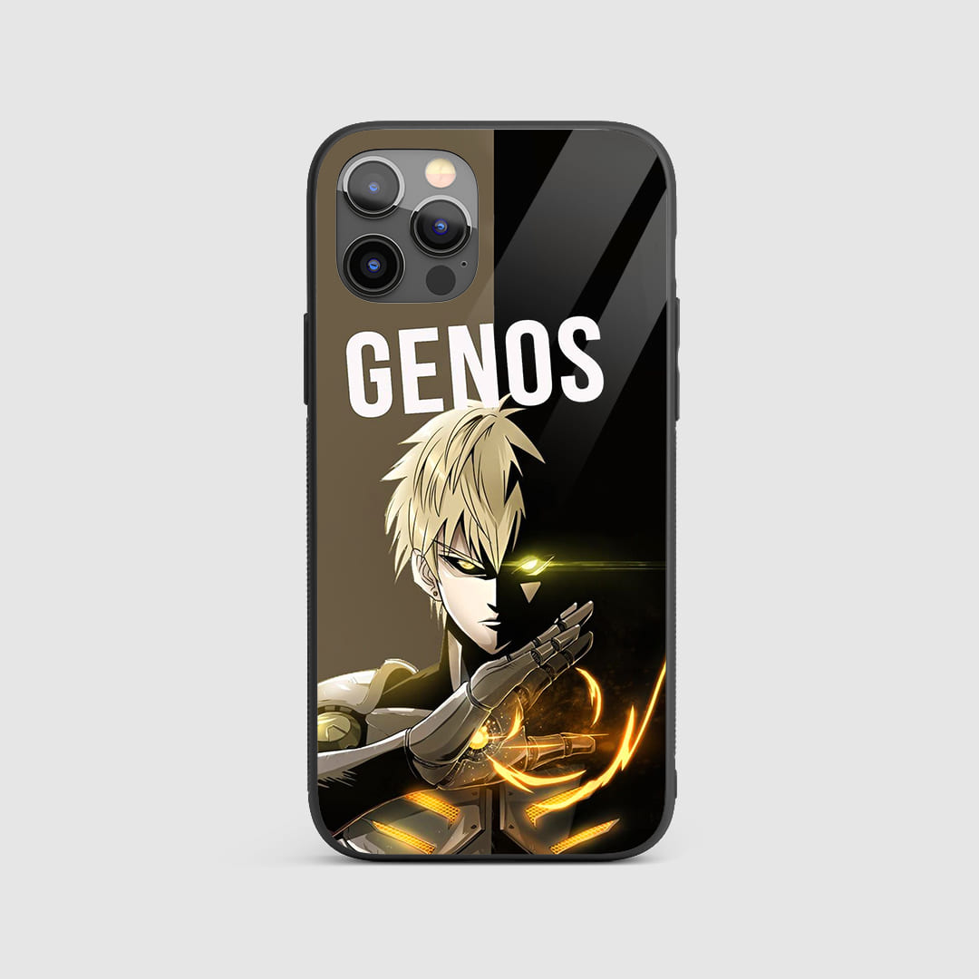 Genos Graphic Silicone Armored Phone Case featuring intense artwork of Genos.