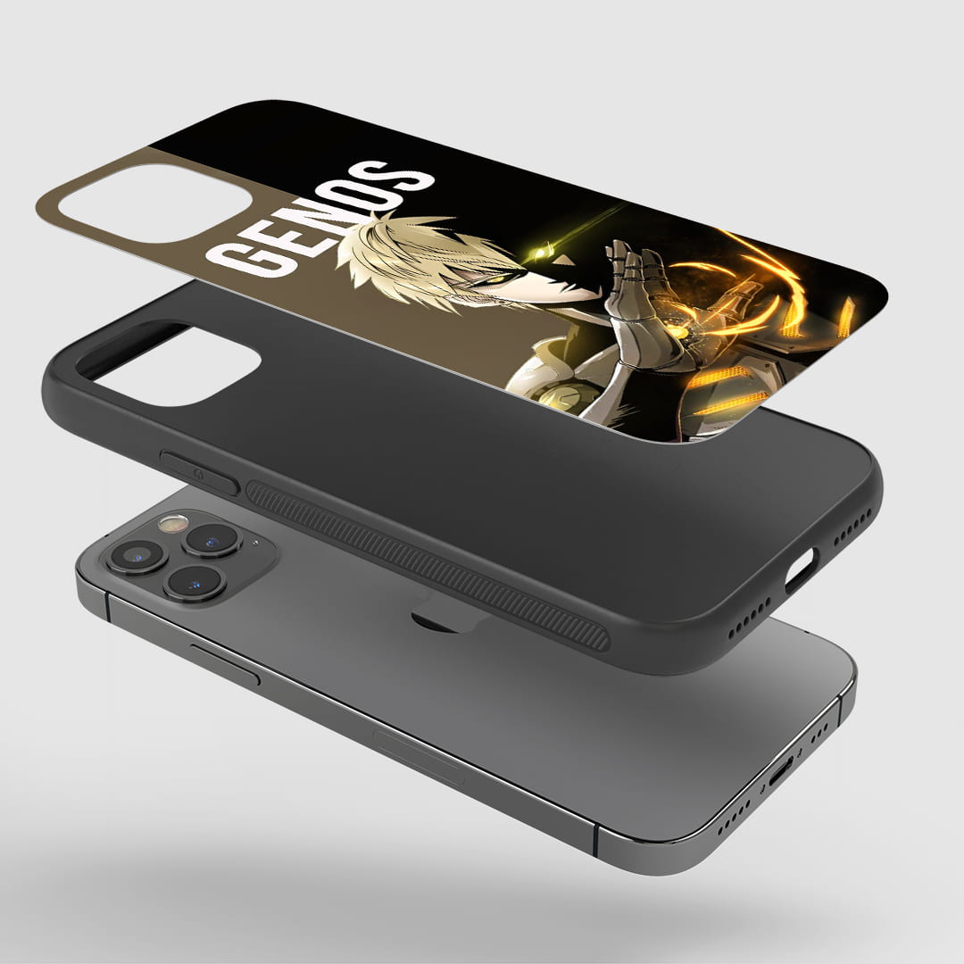 Genos Graphic Phone Case installed on a smartphone, offering robust protection and a dynamic design.