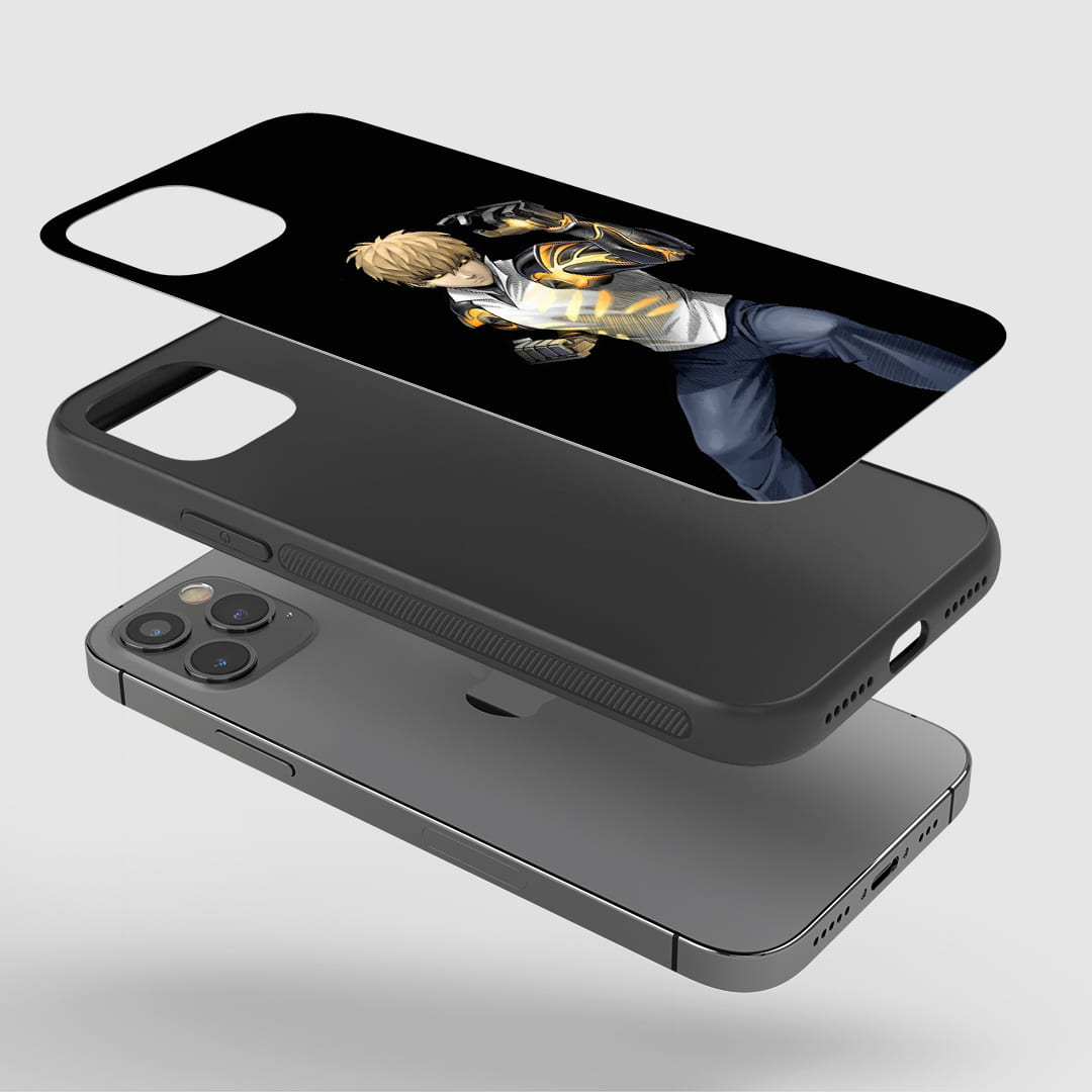 Genos Minimal Phone Case installed on a smartphone, offering robust protection and a sleek design.