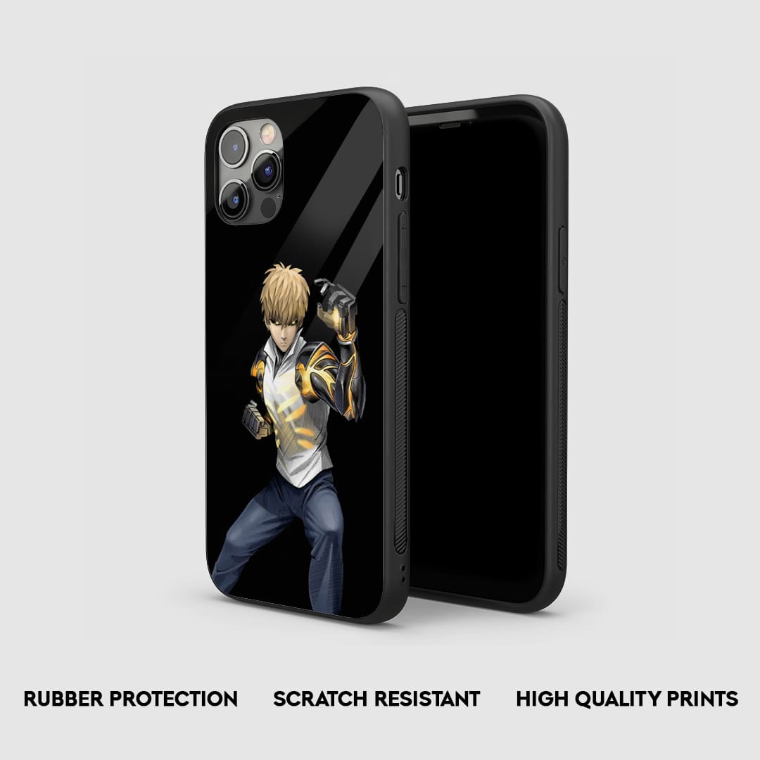 Side view of the Genos Minimal Armored Phone Case, highlighting its thick, protective silicone material.