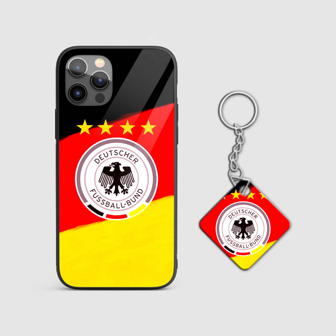 Germany football silicone phone case with Keychain