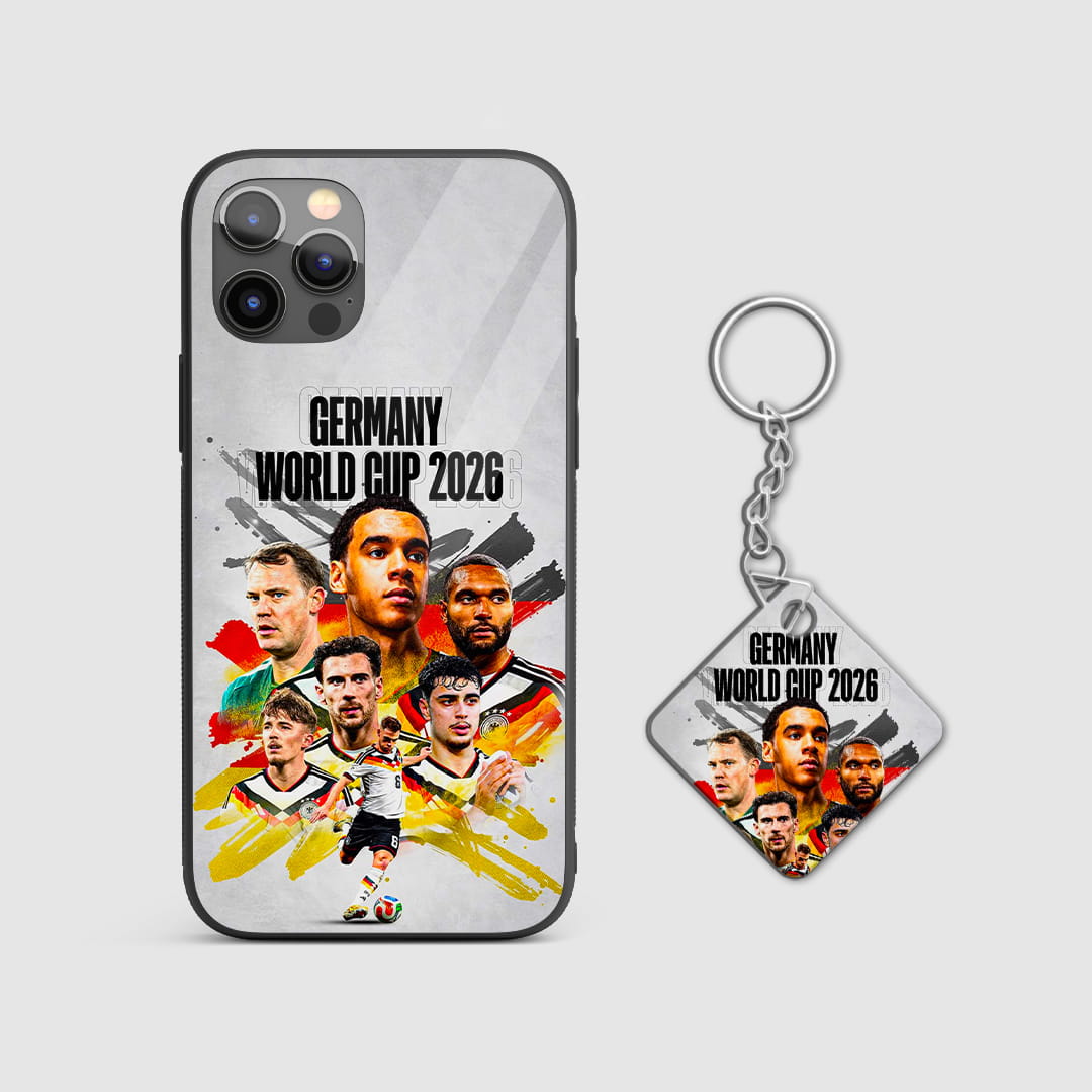 Germany team protective mobile phone cover with Keychain