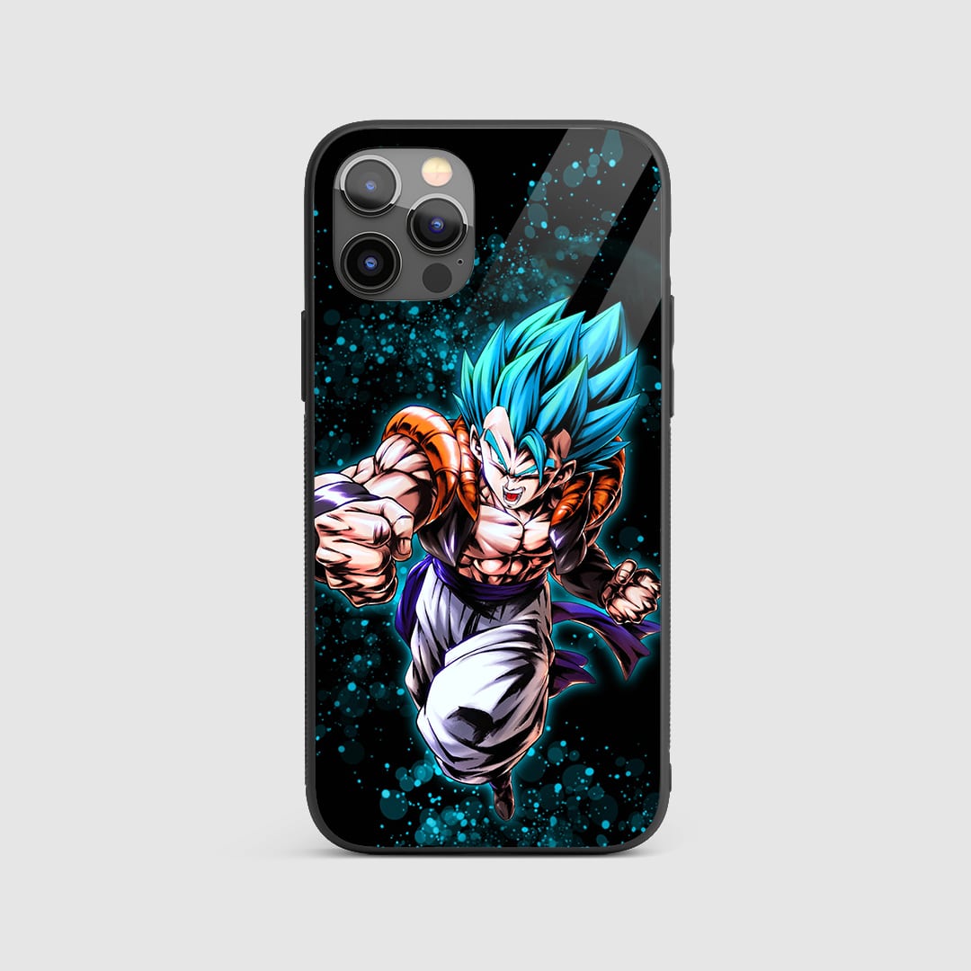 Gogeta Action Silicone Armored Phone Case featuring Gogeta in a powerful battle pose.