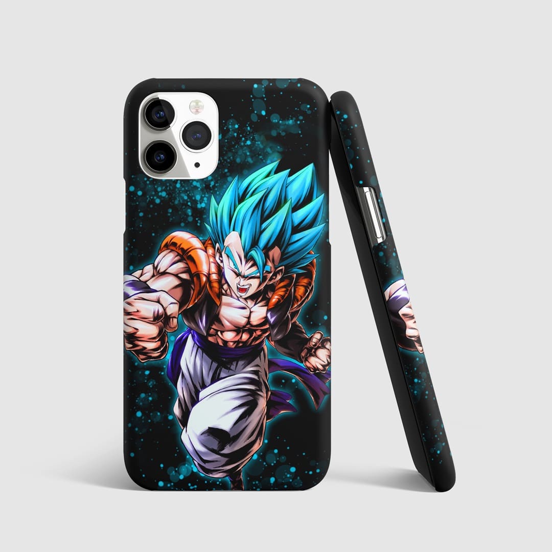 Gogeta unleashing power on a robust phone cover.