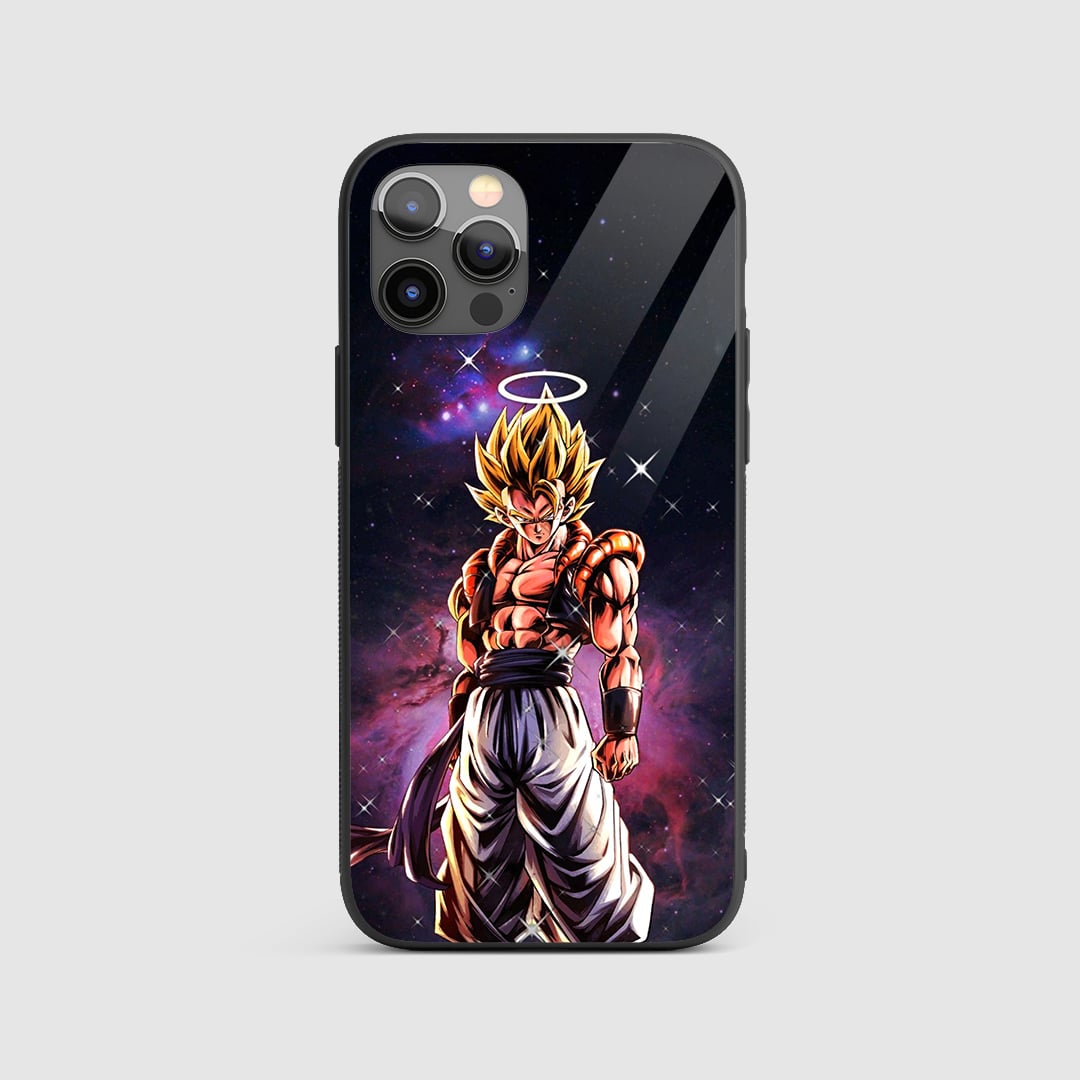 Gogeta Ultra Silicone Armored Phone Case displaying Gogeta in his most powerful Ultra form