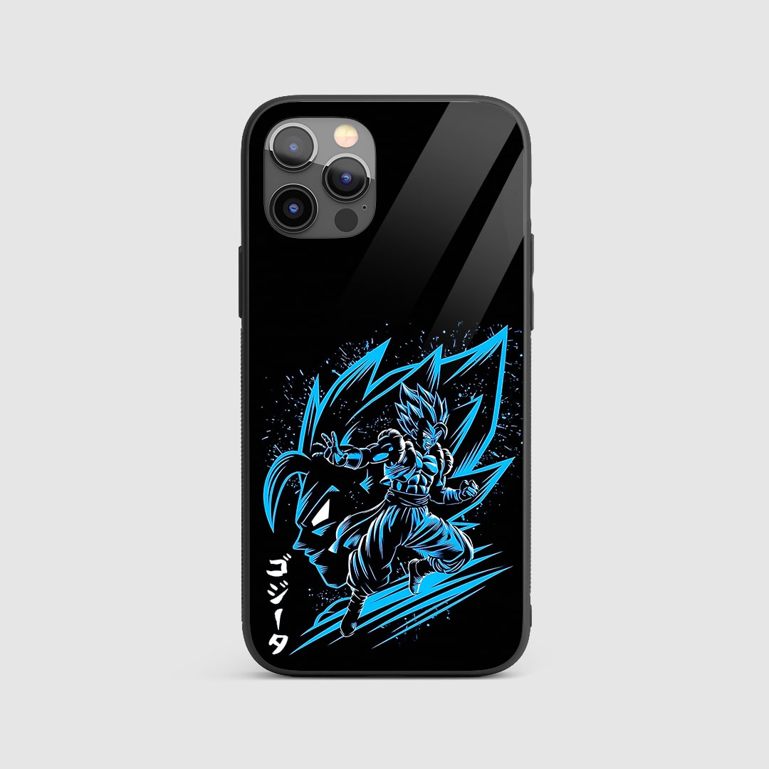Gogeta Minimal Silicone Armored Phone Case front view with clean design.