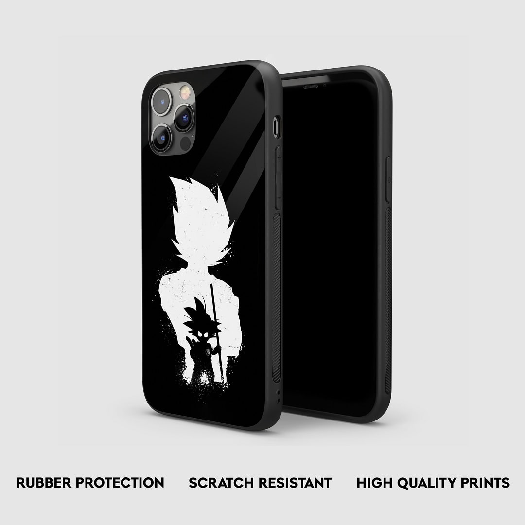 Side view of the Gohan Armored Phone Case, highlighting its thick, protective silicone.