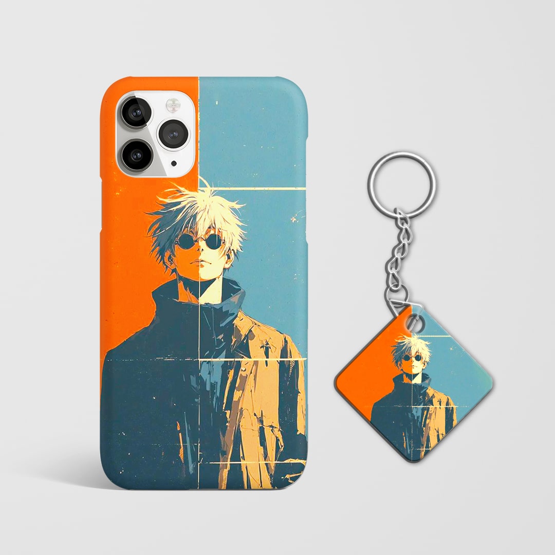 Gojo minimalist artwork phone case with Keychain