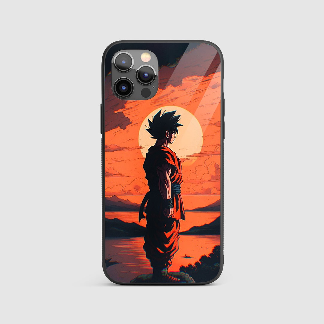 Goku Aesthetic Silicone Armored Phone Case with a stylish, modern design of Goku in a powerful pose.
