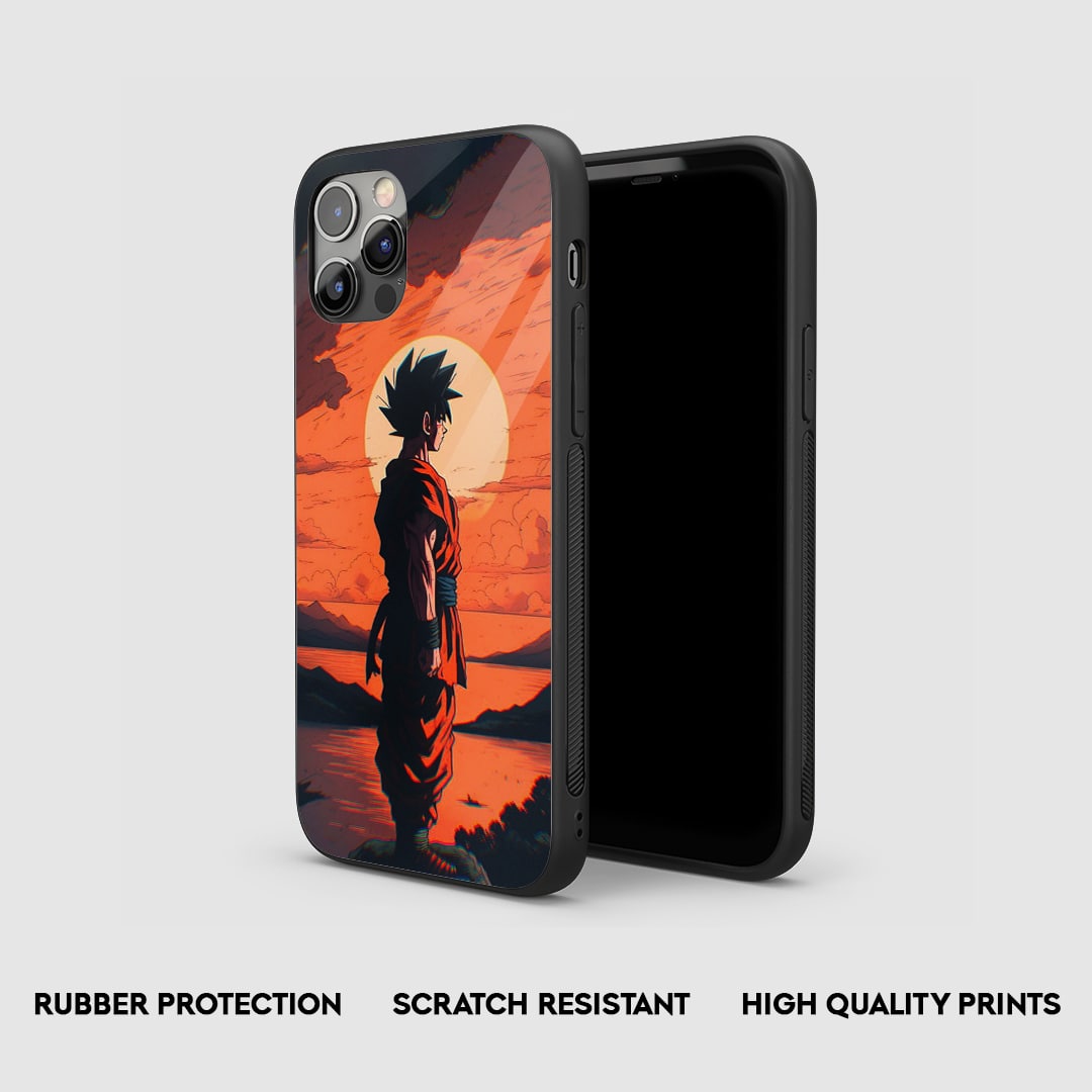 Side view of the Goku Aesthetic Armored Phone Case, highlighting its thick, protective silicone.