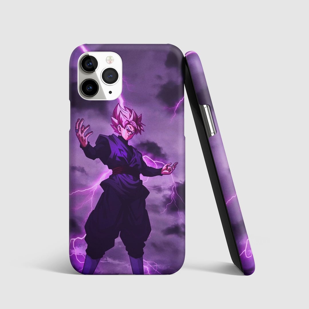 Goku Black in a powerful stance on phone cover.