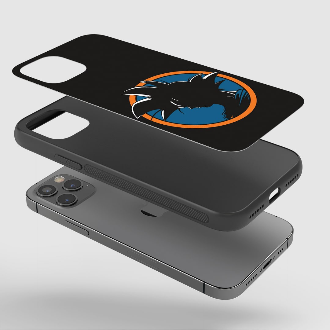 Goku Minimal Phone Case installed on a smartphone, ensuring easy access to all controls and ports.