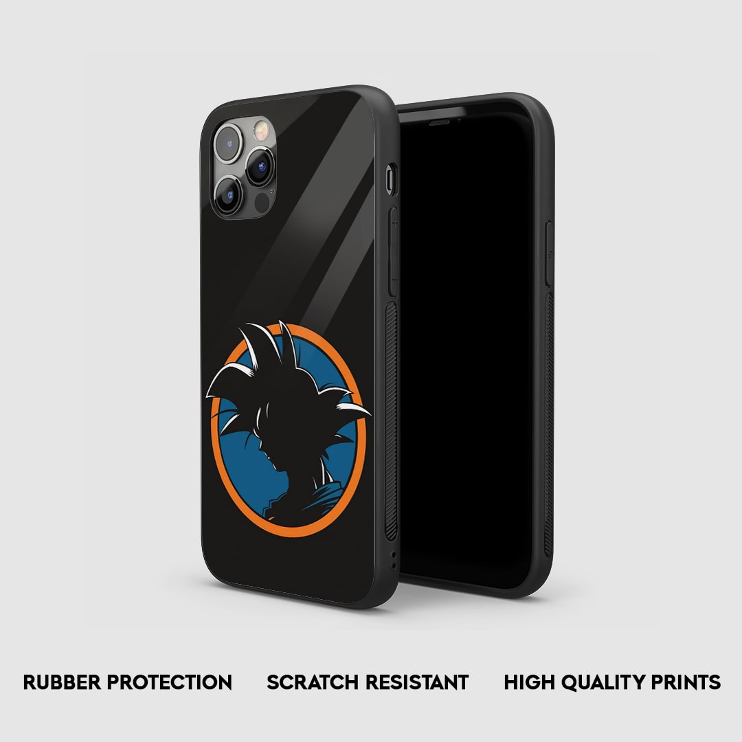 Side view of the Goku Minimal Armored Phone Case, showcasing its thick, protective silicone.