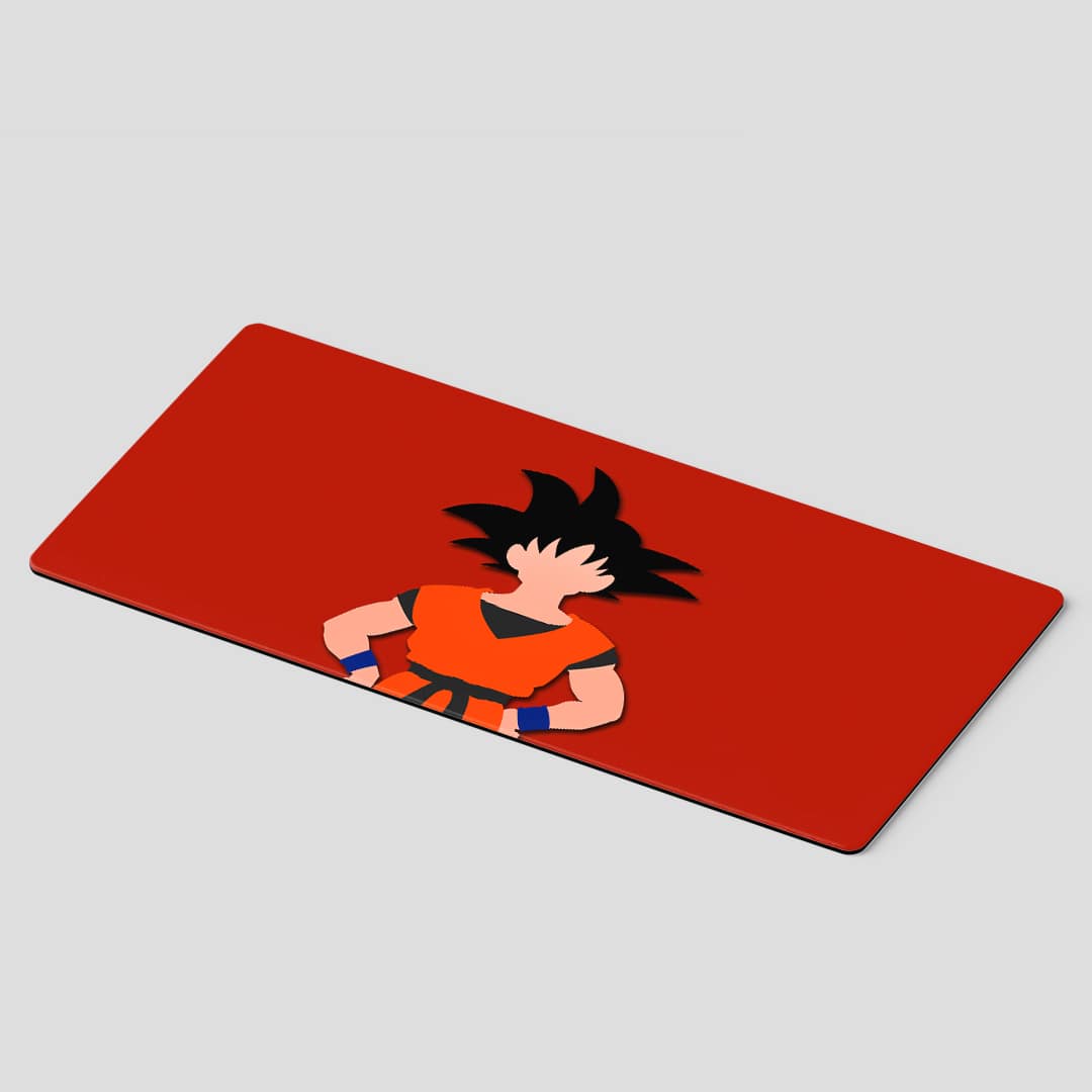 Goku Minimalist Desk Mat with clean anime design