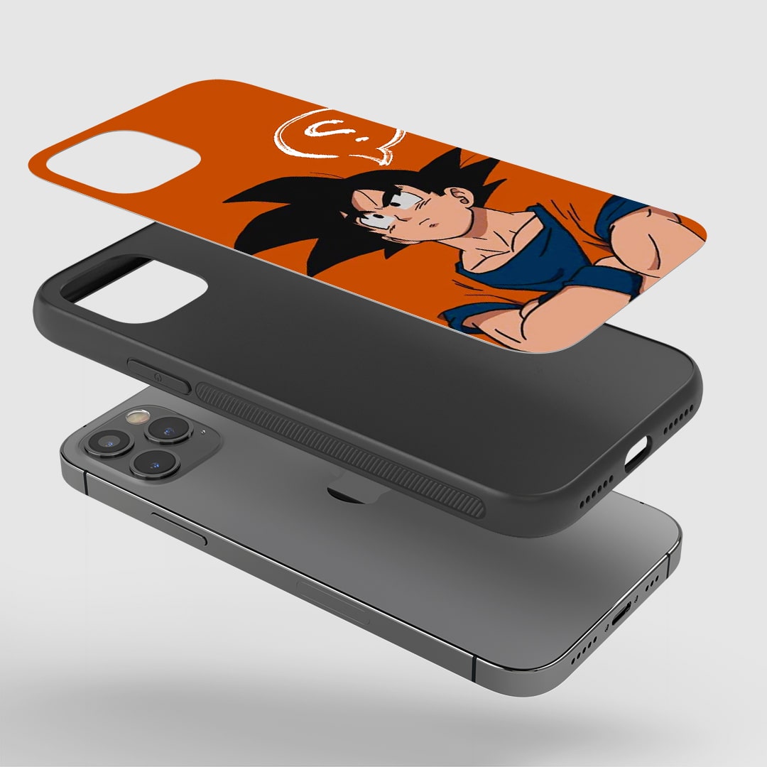 Goku Orange Phone Case installed on a smartphone, ensuring full accessibility to device features.