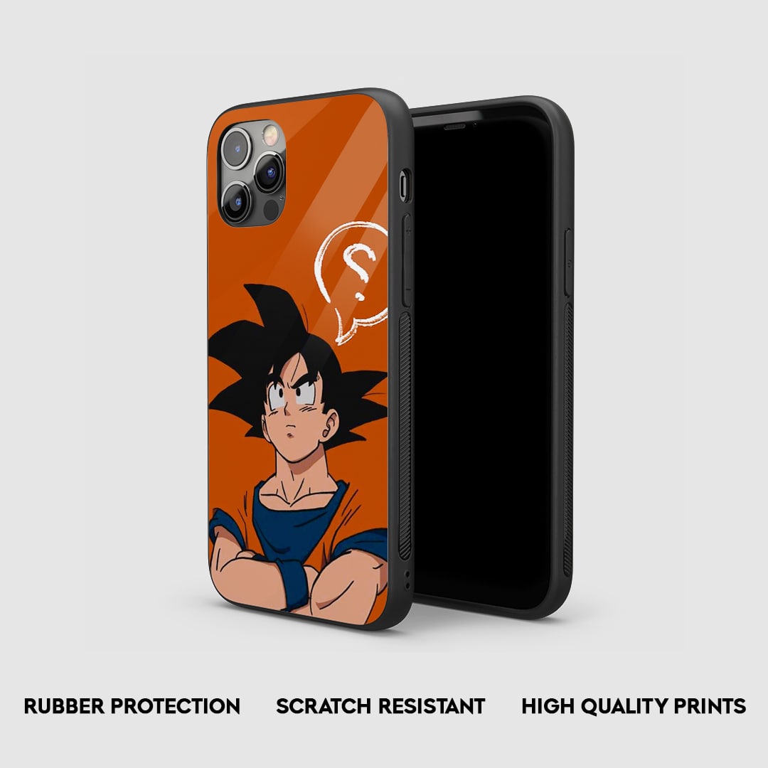 Side view of the Goku Orange Armored Phone Case, highlighting its thick, protective silicone.