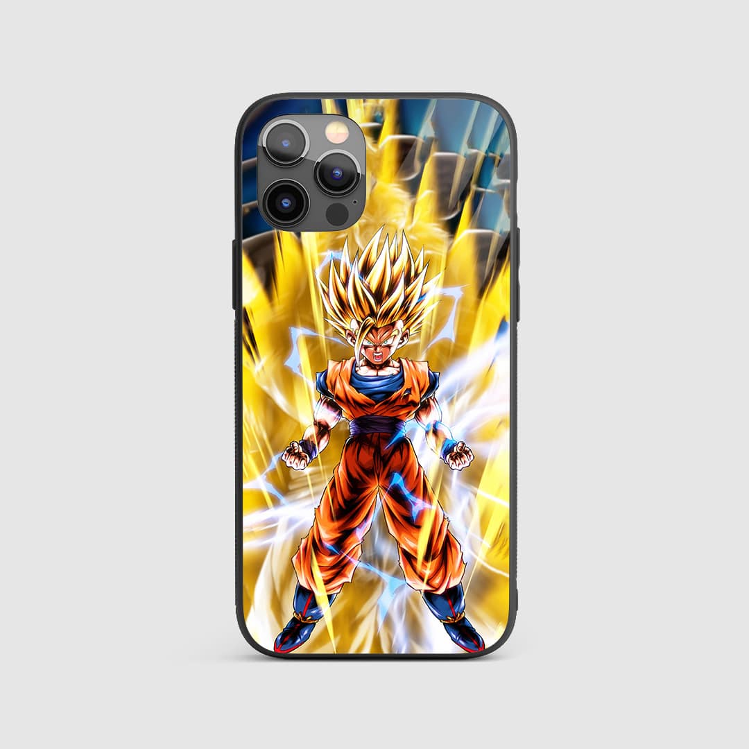 Super Saiyan Goku Silicone Armored Phone Case featuring Goku in his iconic Super Saiyan transformation.